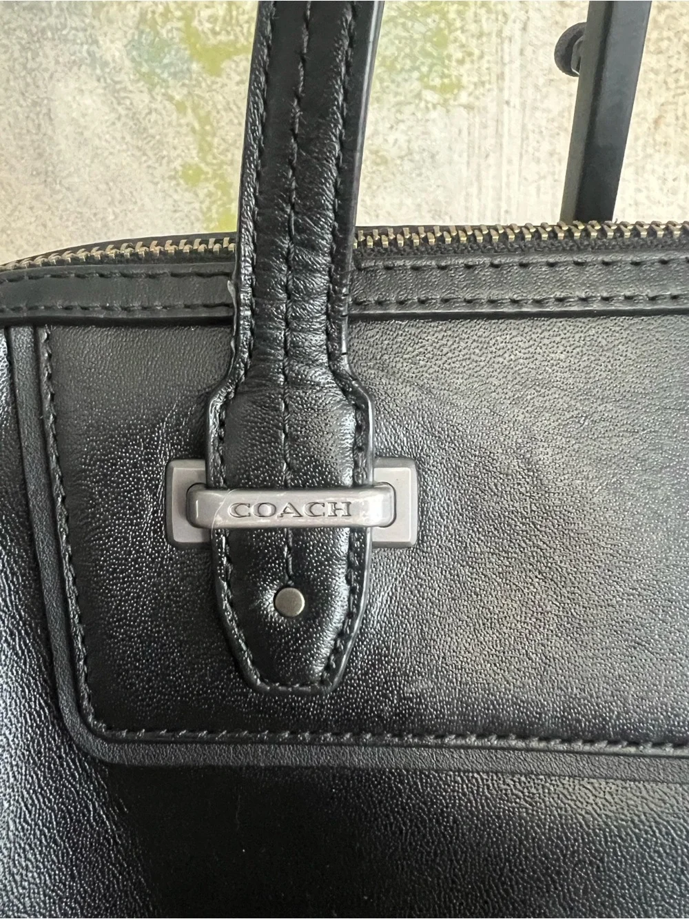 Coach 2014 Taylor Wool/Croc Bowler Satchel.